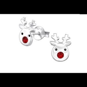 Rudolph The Reindeer 925 Sterling Silver Earrings